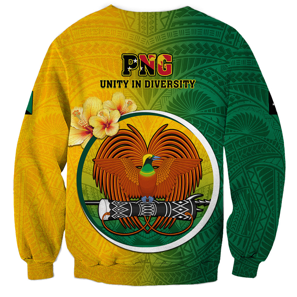 Papua New Guinea Enga Province Sweatshirt Mix Coat Of Arms Polynesian Pattern LT05 - Polynesian Pride