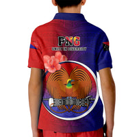 Papua New Guinea Central Province Kid Polo Shirt Mix Coat Of Arms Polynesian Pattern LT05 - Polynesian Pride