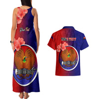 Personalized Papua New Guinea Central Province Couples Matching Tank Maxi Dress and Hawaiian Shirt Mix Coat Of Arms Polynesian Pattern LT05 - Polynesian Pride
