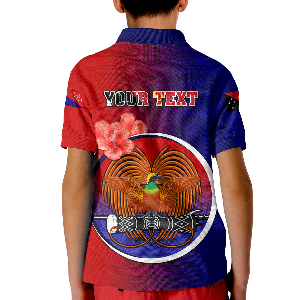 Personalized Papua New Guinea Central Province Kid Polo Shirt Mix Coat Of Arms Polynesian Pattern LT05 - Polynesian Pride