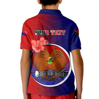Personalized Papua New Guinea Central Province Kid Polo Shirt Mix Coat Of Arms Polynesian Pattern LT05 - Polynesian Pride