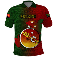 Personalized Papua New Guinea Chimbu Province Polo Shirt Mix Coat Of Arms Polynesian Pattern LT05 Red - Polynesian Pride