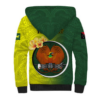 Personalized Papua New Guinea Oro Province Sherpa Hoodie Mix Coat Of Arms Polynesian Pattern LT05 - Polynesian Pride