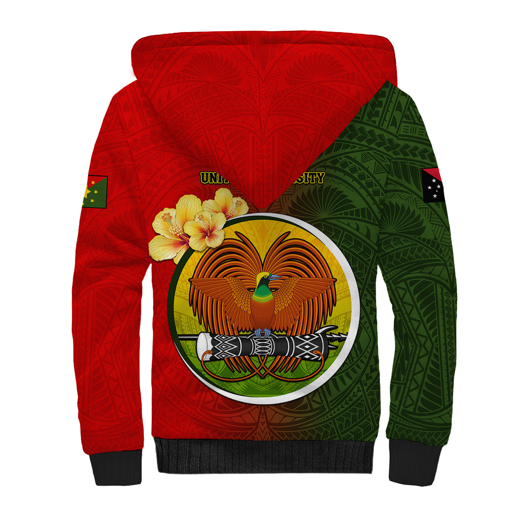 Papua New Guinea Eastern Highlands Province Sherpa Hoodie Mix Coat Of Arms Polynesian Pattern LT05 - Polynesian Pride