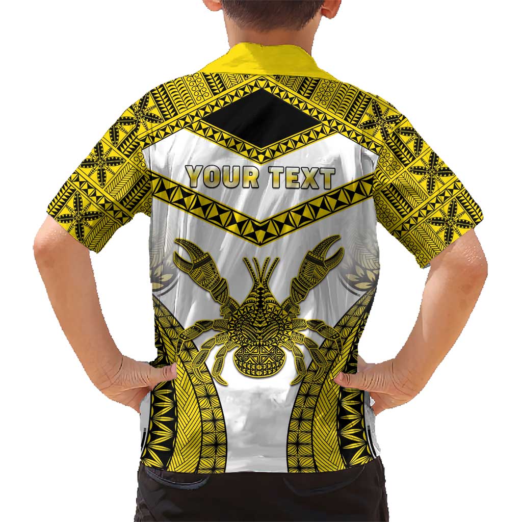 Personalised Niue The Rock Of Polynesia Kid Hawaiian Shirt Peniamina Gospel Day Yellow Version