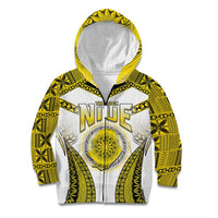 Personalised Niue The Rock Of Polynesia Kid Hoodie Peniamina Gospel Day Yellow Version