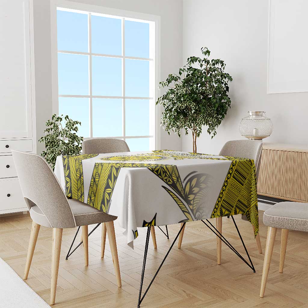 Niue The Rock Of Polynesia Tablecloth Peniamina Gospel Day Yellow Version
