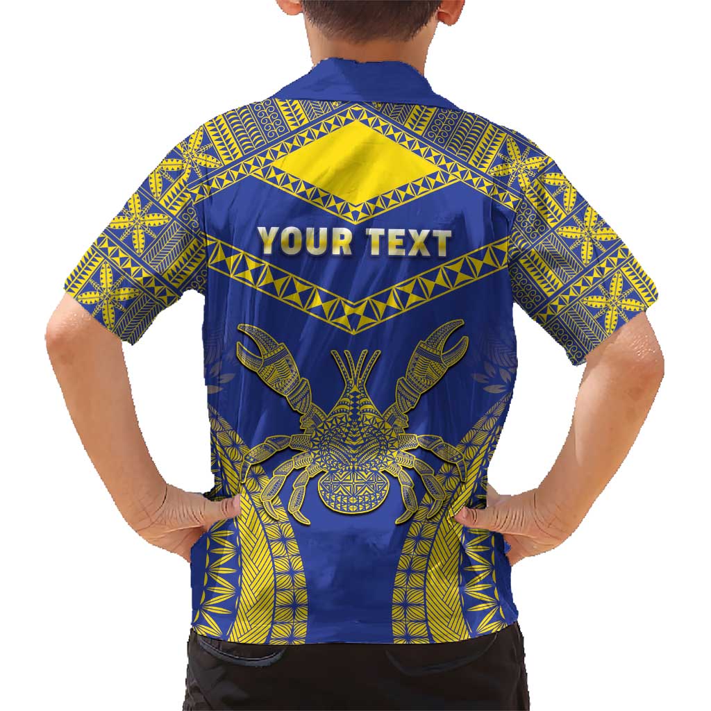 Personalised Niue The Rock Of Polynesia Kid Hawaiian Shirt Peniamina Gospel Day Blue Version