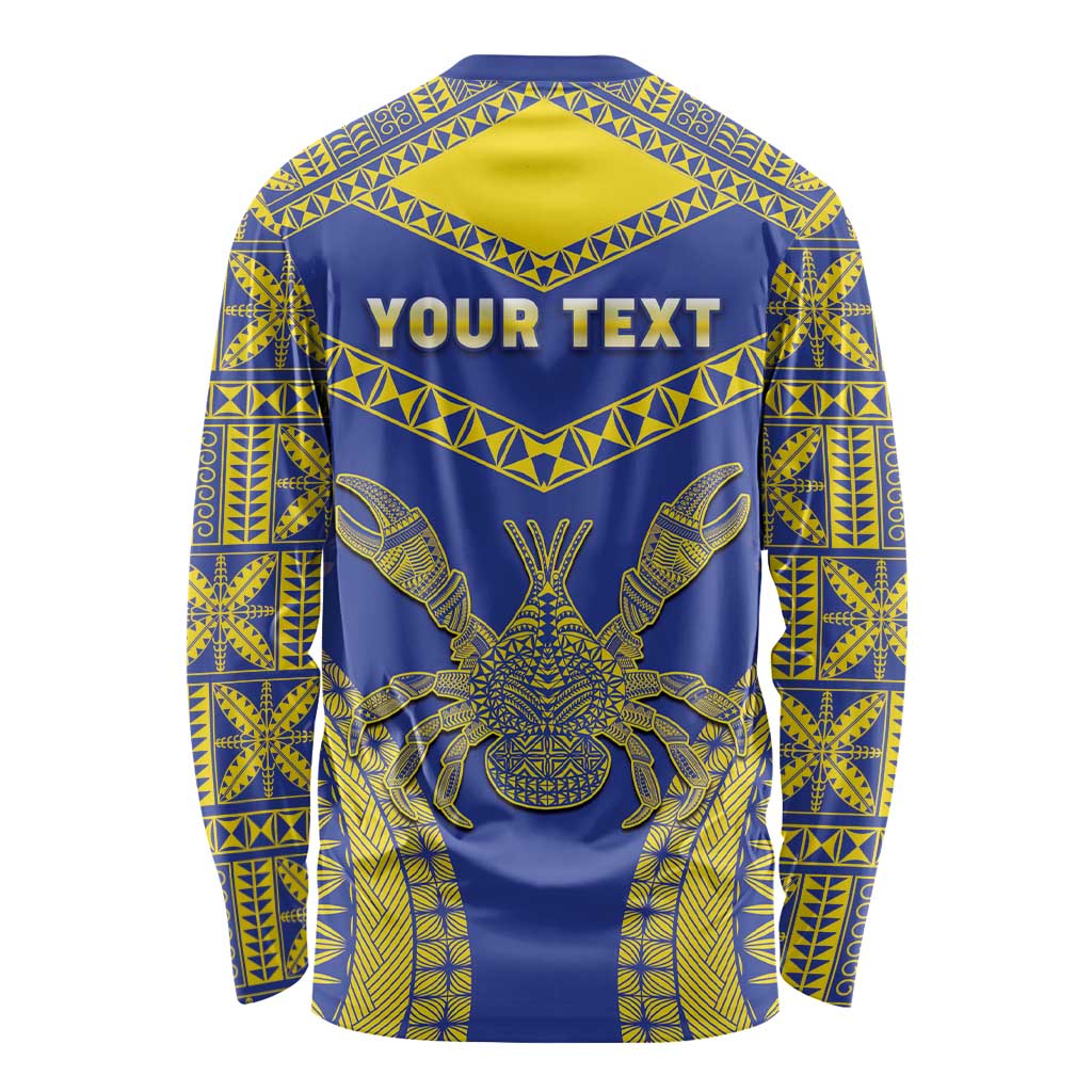 Personalised Niue The Rock Of Polynesia Long Sleeve Shirt Peniamina Gospel Day Blue Version