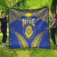 Niue The Rock Of Polynesia Quilt Peniamina Gospel Day Blue Version LT05 - Polynesian Pride