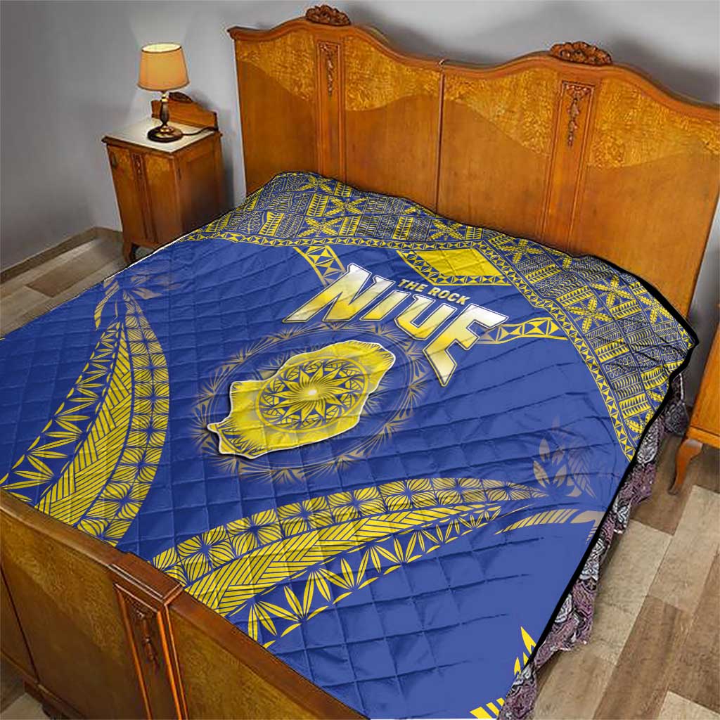 Niue The Rock Of Polynesia Quilt Peniamina Gospel Day Blue Version LT05 - Polynesian Pride