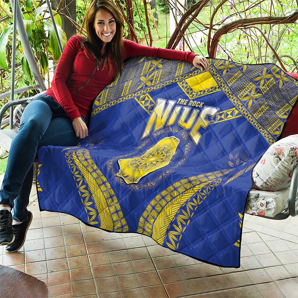 Niue The Rock Of Polynesia Quilt Peniamina Gospel Day Blue Version LT05 - Polynesian Pride