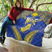 Niue The Rock Of Polynesia Quilt Peniamina Gospel Day Blue Version LT05 - Polynesian Pride