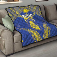 Niue The Rock Of Polynesia Quilt Peniamina Gospel Day Blue Version LT05 - Polynesian Pride