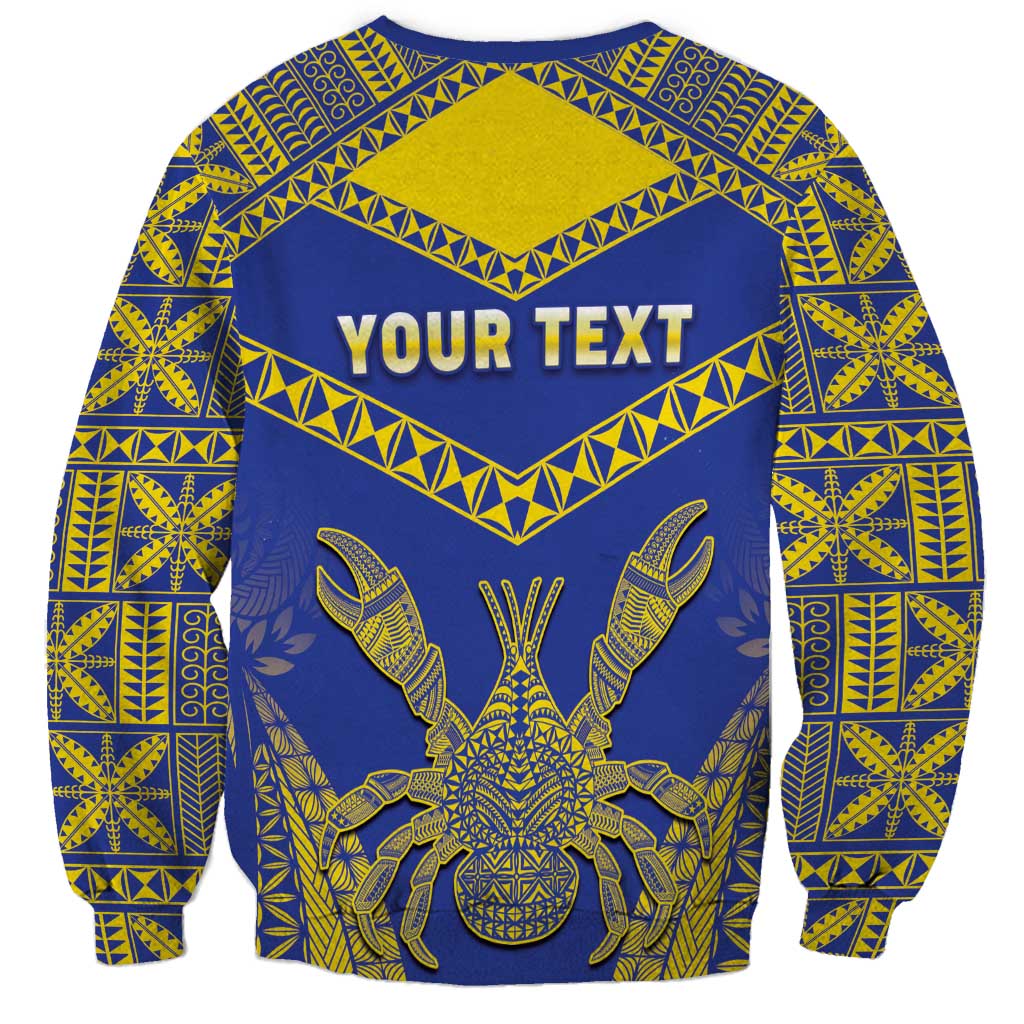 Personalised Niue The Rock Of Polynesia Sweatshirt Peniamina Gospel Day Blue Version LT05 - Polynesian Pride