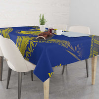 Niue The Rock Of Polynesia Tablecloth Peniamina Gospel Day Blue Version