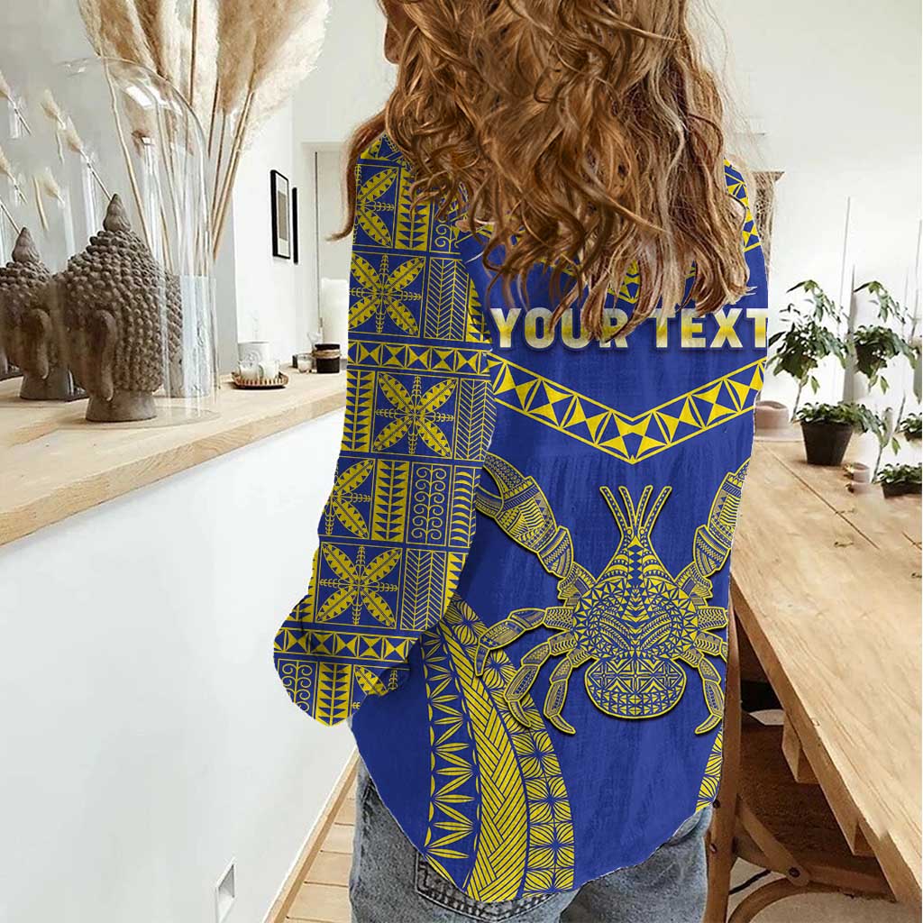 Personalised Niue The Rock Of Polynesia Women Casual Shirt Peniamina Gospel Day Blue Version