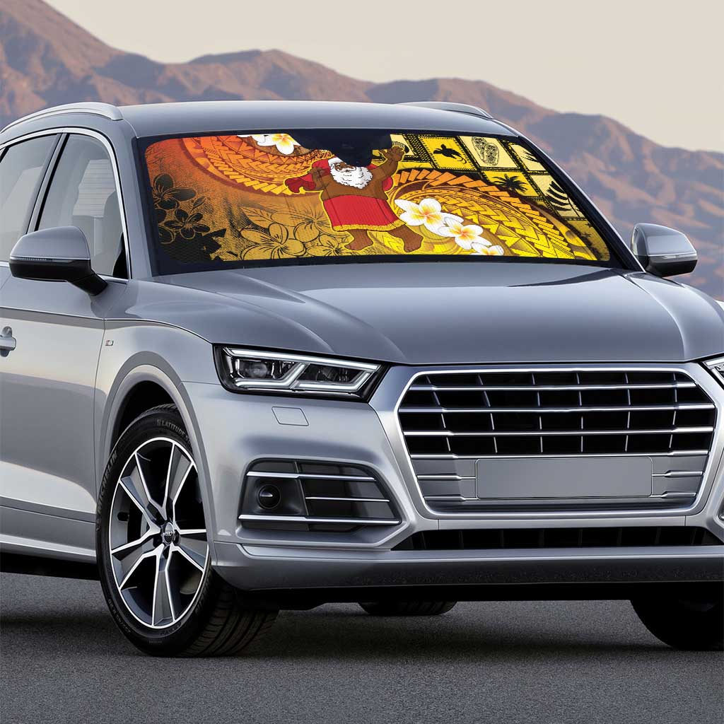 Papua New Guinea Retro Christmas Auto Sun Shade Hamamas Krismas - Polynesian Pride