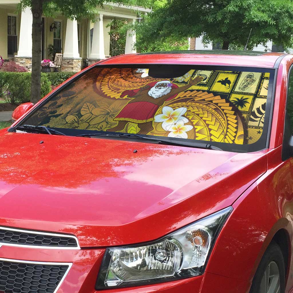 Papua New Guinea Retro Christmas Auto Sun Shade Hamamas Krismas - Polynesian Pride