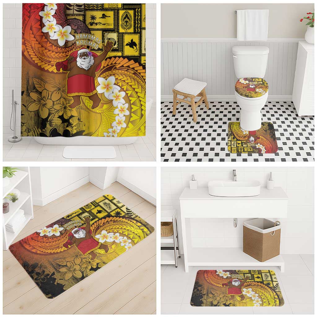 Papua New Guinea Retro Christmas Bathroom Set Hamamas Krismas - Polynesian Pride