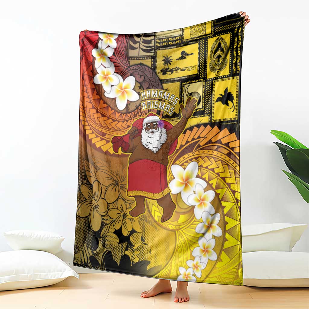 Papua New Guinea Retro Christmas Blanket Hamamas Krismas - Polynesian Pride
