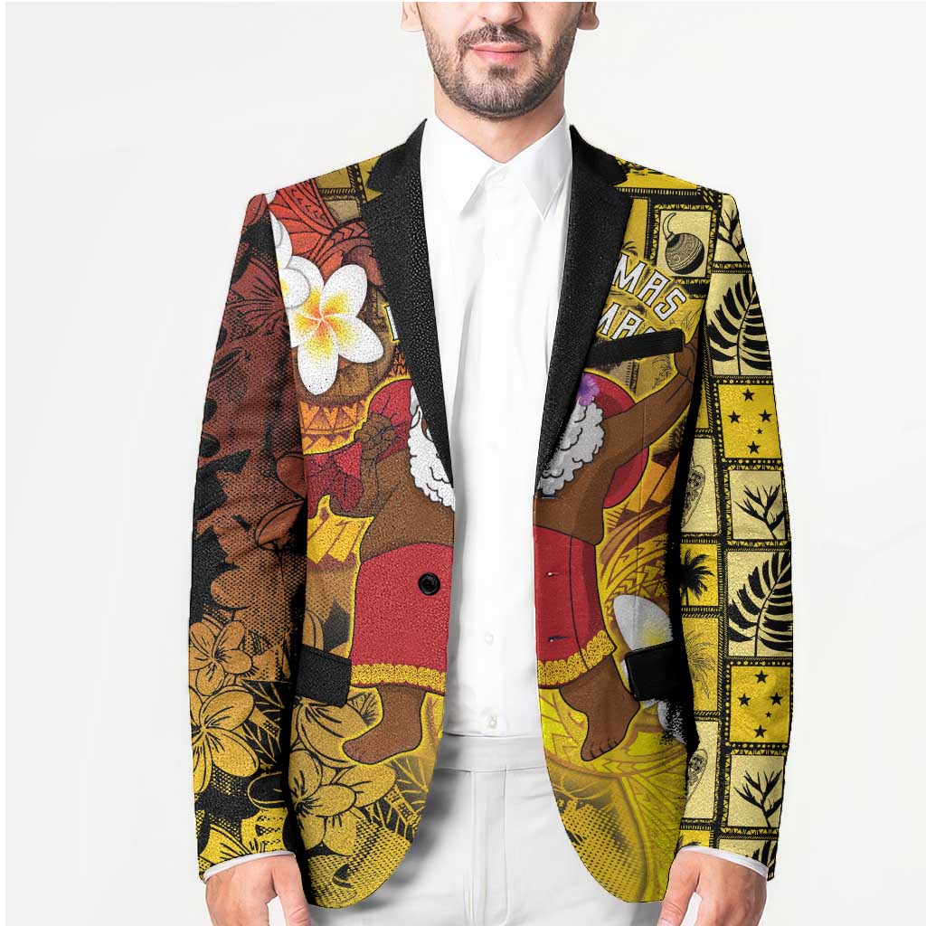 Papua New Guinea Retro Christmas Blazer Hamamas Krismas - Polynesian Pride