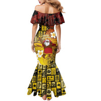 Papua New Guinea Retro Christmas Family Matching Mermaid Dress and Hawaiian Shirt Hamamas Krismas - Polynesian Pride