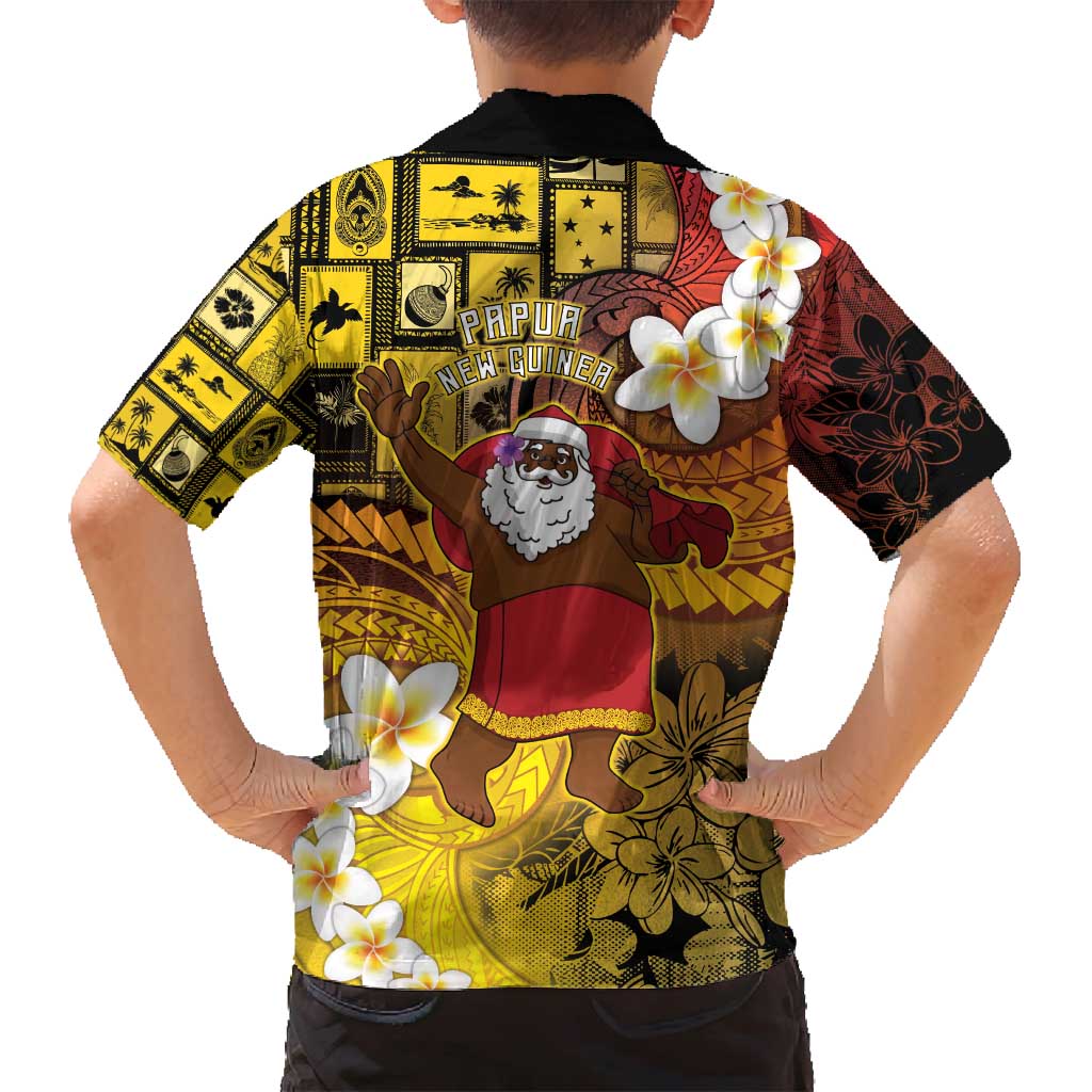 Papua New Guinea Retro Christmas Family Matching Off Shoulder Short Dress and Hawaiian Shirt Hamamas Krismas - Polynesian Pride