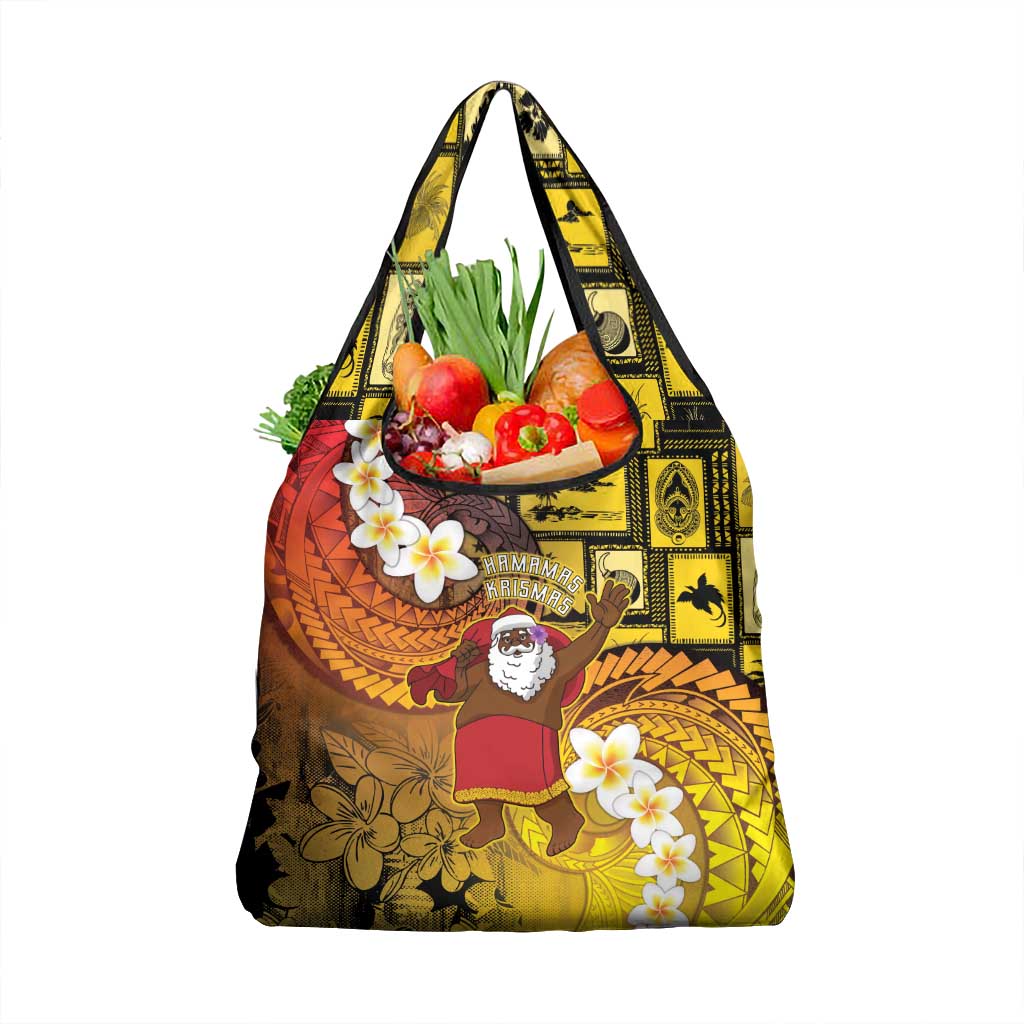 Papua New Guinea Retro Christmas Grocery Bag Hamamas Krismas - Polynesian Pride