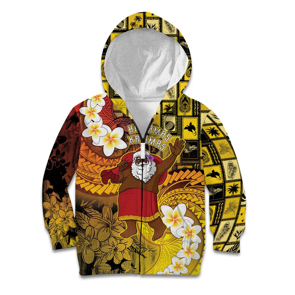 Papua New Guinea Retro Christmas Kid Hoodie Hamamas Krismas - Polynesian Pride