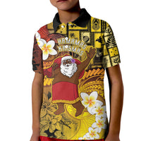 Papua New Guinea Retro Christmas Kid Polo Shirt Hamamas Krismas - Polynesian Pride