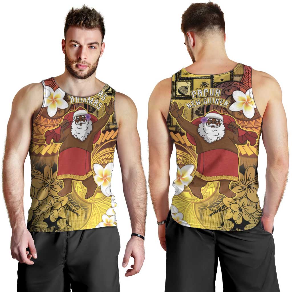 Papua New Guinea Retro Christmas Men Tank Top Hamamas Krismas - Polynesian Pride