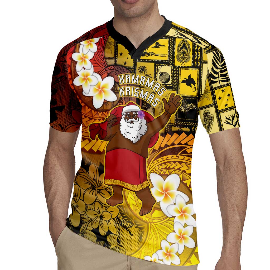 Papua New Guinea Retro Christmas Rugby Jersey Hamamas Krismas - Polynesian Pride