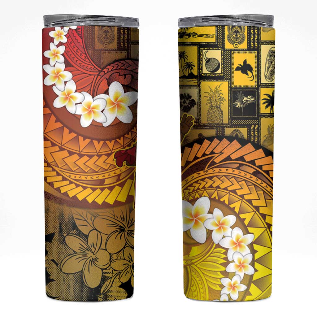 Papua New Guinea Retro Christmas Skinny Tumbler Hamamas Krismas - Polynesian Pride
