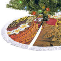 Papua New Guinea Retro Christmas Tree Skirt Hamamas Krismas - Polynesian Pride