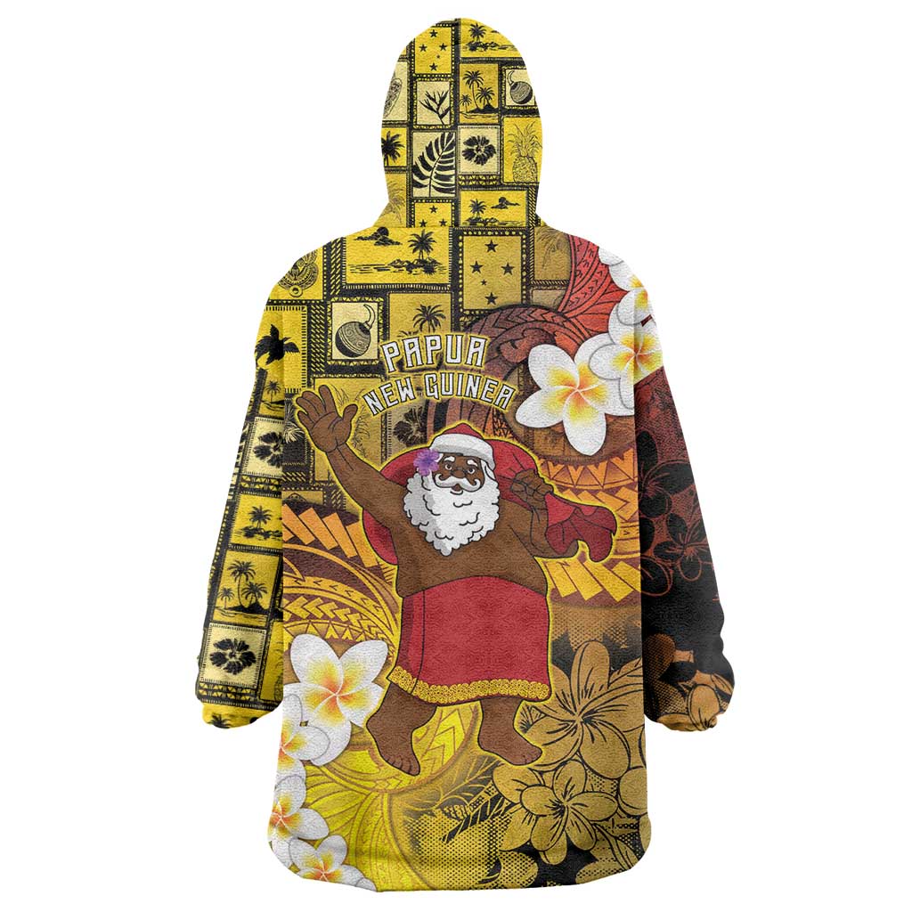 Papua New Guinea Retro Christmas Wearable Blanket Hoodie Hamamas Krismas - Polynesian Pride