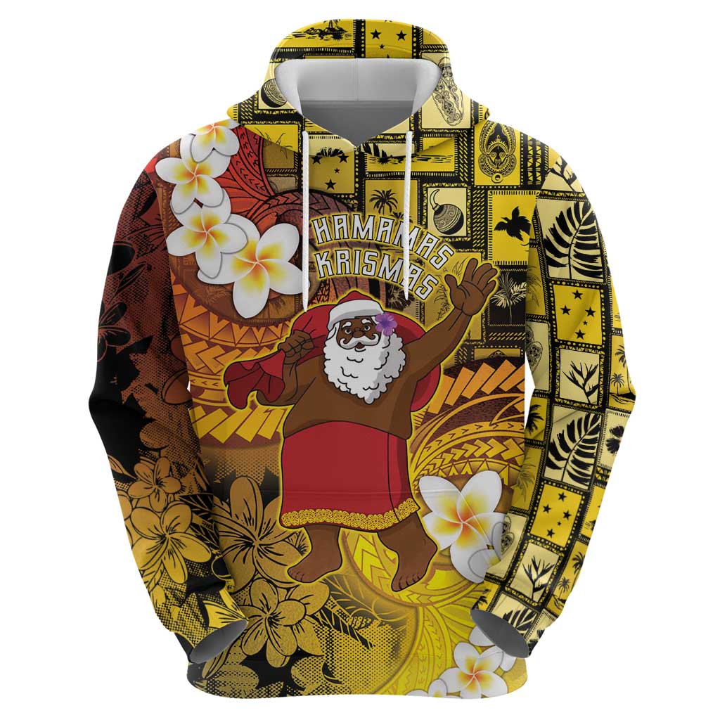 Papua New Guinea Retro Christmas Zip Hoodie Hamamas Krismas - Polynesian Pride