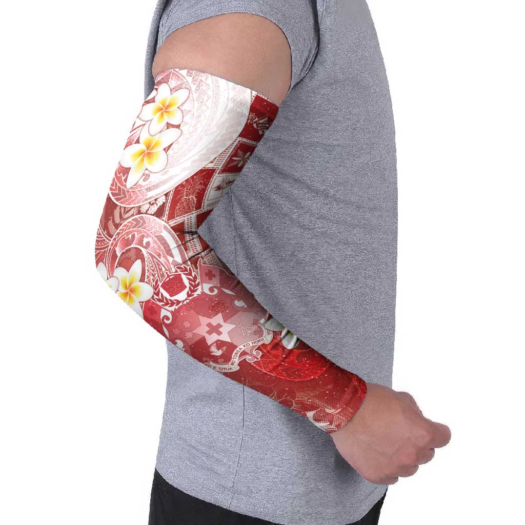 Tonga Christmas Arm Sleeves Kilisimasi Fiefia Retro Style Red - Polynesian Pride