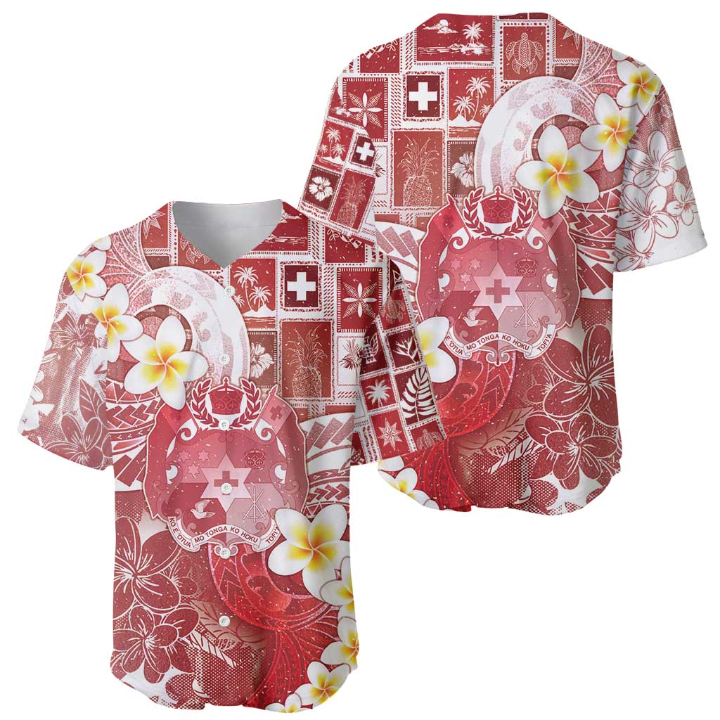 Tonga Christmas Baseball Jersey Kilisimasi Fiefia Retro Style Red - Polynesian Pride