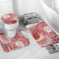 Tonga Christmas Bathroom Set Kilisimasi Fiefia Retro Style Red - Polynesian Pride