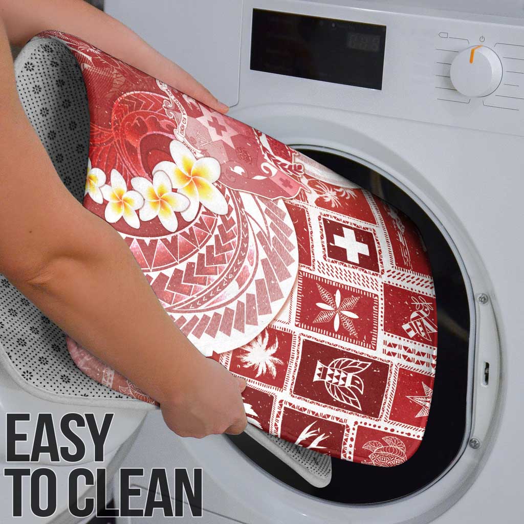 Tonga Christmas Bathroom Set Kilisimasi Fiefia Retro Style Red - Polynesian Pride