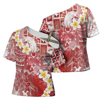 Tonga Christmas Cross Shoulder Shirt Kilisimasi Fiefia Retro Style Red - Polynesian Pride