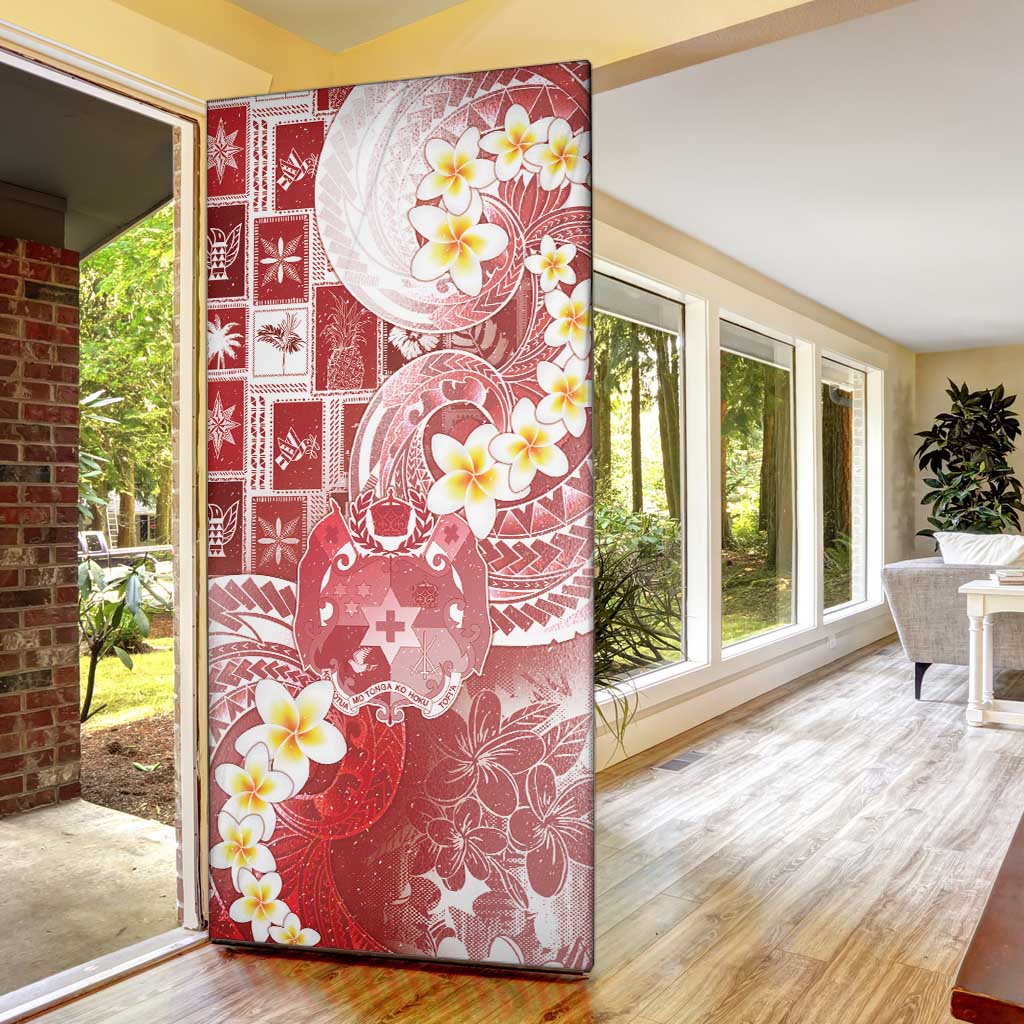 Tonga Christmas Door Cover Kilisimasi Fiefia Retro Style Red - Polynesian Pride