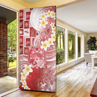 Tonga Christmas Door Cover Kilisimasi Fiefia Retro Style Red - Polynesian Pride