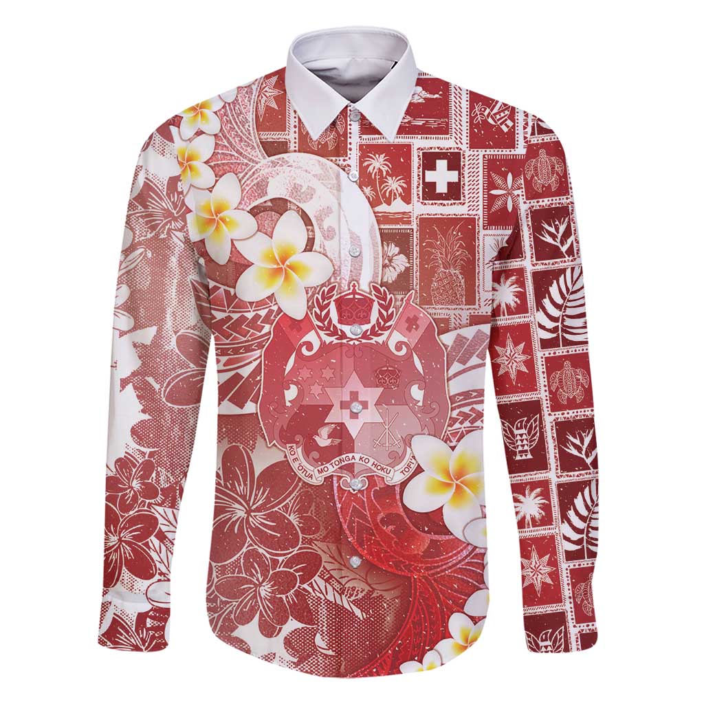 Tonga Christmas Family Matching Off Shoulder Maxi Dress and Hawaiian Shirt Kilisimasi Fiefia Retro Style Red - Polynesian Pride