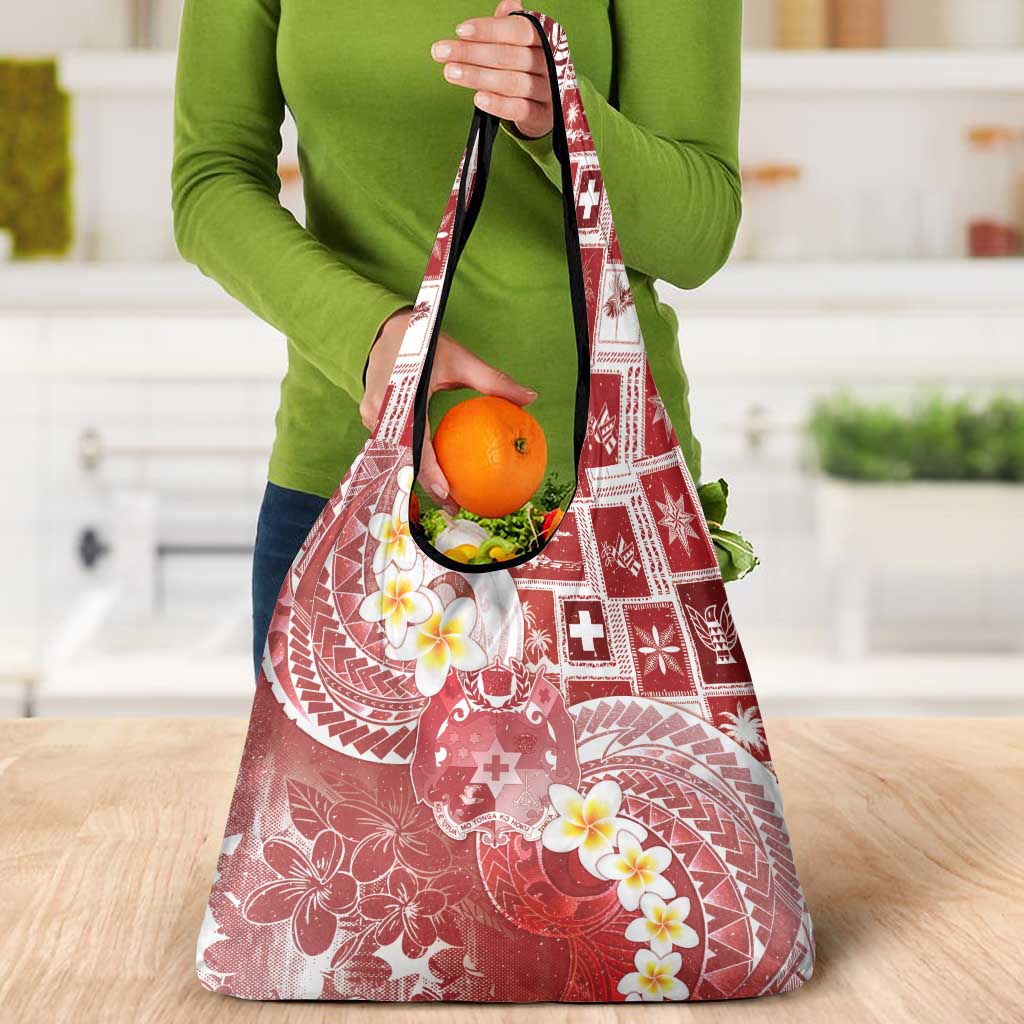 Tonga Christmas Grocery Bag Kilisimasi Fiefia Retro Style Red - Polynesian Pride