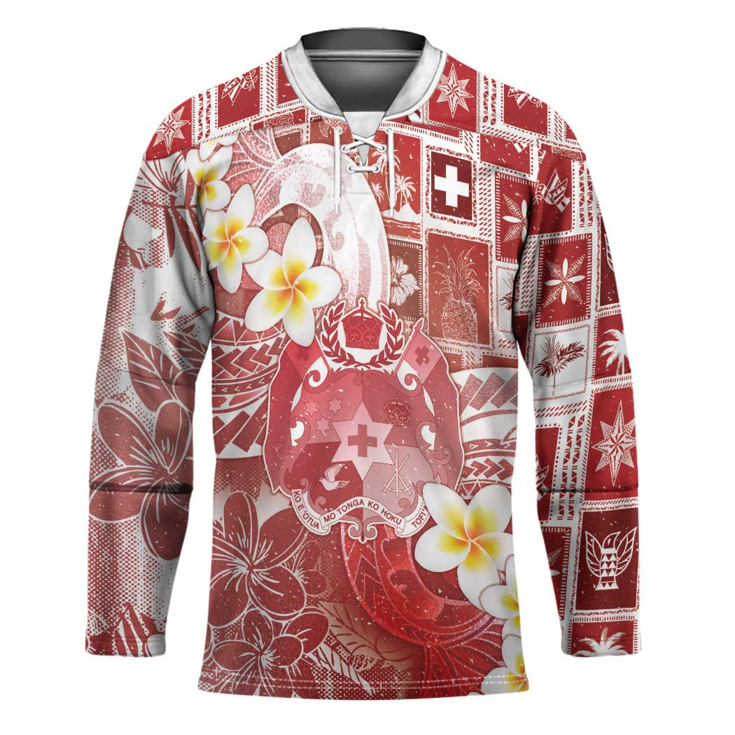 Tonga Christmas Hockey Jersey Kilisimasi Fiefia Retro Style Red - Polynesian Pride