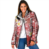 Tonga Christmas Padded Jacket Kilisimasi Fiefia Retro Style Red - Polynesian Pride