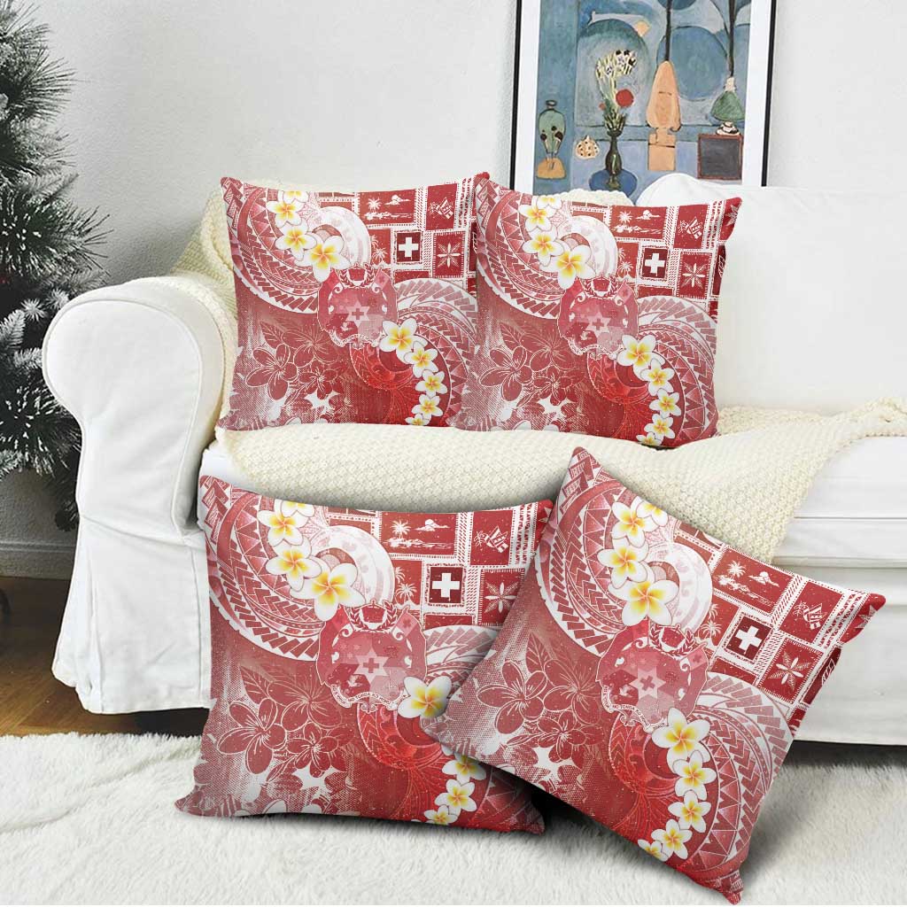 Tonga Christmas Pillow Cover Kilisimasi Fiefia Retro Style Red - Polynesian Pride
