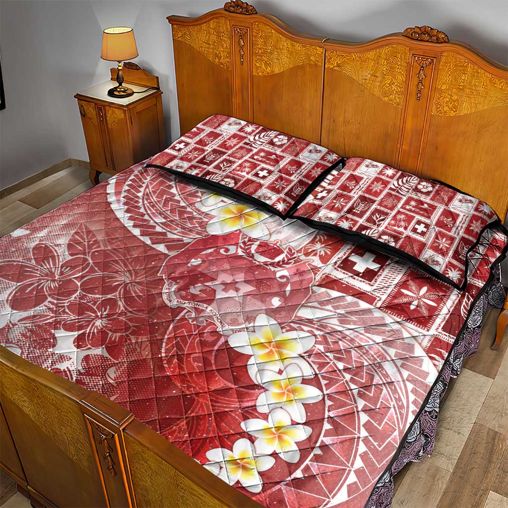 Tonga Christmas Quilt Bed Set Kilisimasi Fiefia Retro Style Red - Polynesian Pride